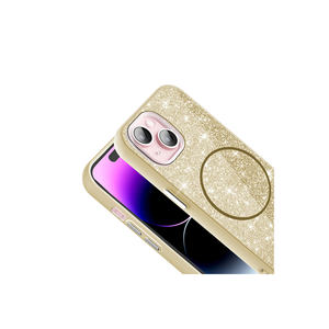 Coque scintillante Netzy Luxury compatible MagSafe pour iPhone 15 Plus, protection en silicone chatoyant anti-traces de doigts, blanc - Product Image 5