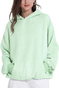 Sudaderas con capucha informales de invierno para hombre, Color sólido, 100% algodón, forro polar, ajuste Regular, secado rápido y transpirable, alta calidad - Product Image 5