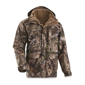 Veste de chasse d'hiver pour homme à poignets côtelés, rembourrée thermique avec col montant, logo frontal, écologique, séchage rapide, respirante - Product Image 4