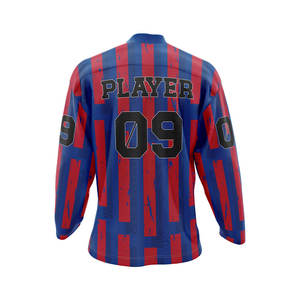 เสื้อฮอกกี้น้ำแข็งแบบสั่งทำพิเศษสำหรับทีม รุ่น OEM ปี 2025-2026 สำหรับ 4 นัด ผลิตด้วยเทคโนโลยีการถ่ายเทความร้อน ผ้าโพลีเอสเตอร์ 100% แห้งเร็ว ยืดได้สี่ทิศทาง - Product Image 2