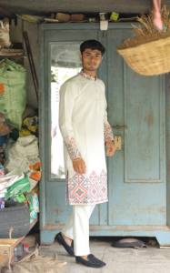 Kurta de designer jacquard Heritage Weave - Product Image 6