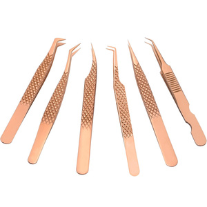 Ensemble de pinces à cils en acier inoxydable avec logo et emballage personnalisés, longueur de 10 mm, prise parfaite, haute qualité - Product Image 5