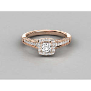 10K Gold Solitaire Ring for Ladies Lab Grown Diamond - Product Image 5