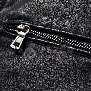 High Quality Custom Cow Skin Leather <b>Jacket</b> Men's Winter Stand Collar Waterproof Breathable Casual Fashion Custom OEM/ODM - Product Image 4