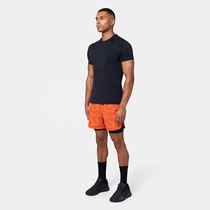 Vêtements de sport en gros, coton et élasthanne, t-shirt de fitness pour homme à manches courtes, coupe ajustée, respirant, motif imprimé personnalisé - Product Image 3