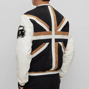 Chaquetas Varsity de Cuero Personalizadas 2026, de Alta Calidad, Ecológicas, Resistentes al Viento, para Invierno, para Hombre, con Letras de Universidad DCY en Chenilla - Product Image 3