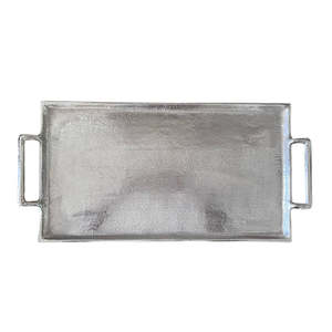 Plateau de service alimentaire en aluminium de forme rectangulaire fini or pour hôtels et restaurants plateau de service alimentaire et boissons avec poignée - Product Image 6