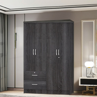 Meilleures ventes - Armoire de chambre à coucher en bois contemporaine FURNIZONE modèle 12_0021, design élégant, meuble de rangement multifonctionnel