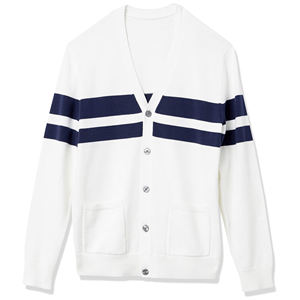 Nouveau personnalisé hommes col en v pull en tricot Anti-boulochage Cardigan damier veste respirant Cardigan pull hommes pull - Product Image 2