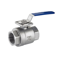 Robinet à tournant sphérique fileté femelle manuel de l'acier inoxydable 304/316 de plate-forme élevée PN10-100 l'OEM de médias de l'eau personnalisable