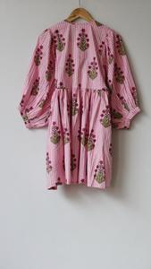 เดรสมิดิลำลองสไตล์โบฮีเมียนสำหรับผู้หญิงใส่ในฤดูร้อนเดรสมินิพิมพ์ลายดอกไม้ทำจากผ้าฝ้ายสไตล์โบฮีเมียนสำหรับใส่ - Product Image 5