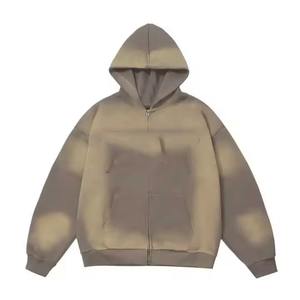 Envío rápido, Sudadera con capucha de lavado ácido de gran tamaño para hombre, patrón 3D, logotipo bordado, Jersey desgastado transpirable de calle alta para invierno - Product Image 4