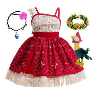 Disfraz de Princesa Vaiana para Niñas, Vestido de Algodón con Traje y Accesorios, Ideal para Halloween - Product Image 5