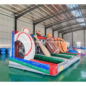 Popular Carnival 3 in 1 <b>Inflatable</b> Sports Shooting <b>Games</b> Commercial PVC Baseball Soccer Basketball Combo For Sale - Product Image 5