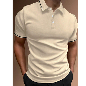 Chemise de golf décontractée respirante pour homme en tissu jersey, anti-boulochage et compressée - Product Image 2