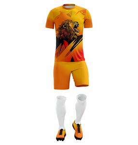 Conjuntos de Uniformes de Fútbol Personalizados por Sublimación para Hombre, Camiseta de Fútbol Transpirable de Secado Rápido, Impresión de Nombre y Logotipo del Equipo, 100% Poliéster - Product Image 1