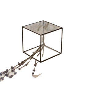 Pot à bougie vide en verre avec couvercle en bambou en gros coloré givré ambre noir clair Valentine impression fait à la main soie métal cylindre - Product Image 1