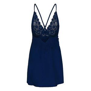 Babydoll 100% Seta con Pizzo e Tessuto Satinato Ghiaccio, Design con Scollo a V - Product Image 5