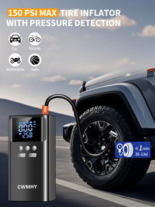 CWMHY Avviatore di Emergenza 3000A e Compressore d'Aria, Gonfiatore Pneumatici Auto 150PSI, <span class=keywords><strong>Booster</strong></span> Batteria Auto al <span class=keywords><strong>Litio</strong></span> <span class=keywords><strong>12V</strong></span> per Motori Benzina 9.0L/Diesel 6.5L - Product Image 3