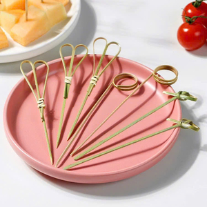 Bambou Brochette Pick Stick avec Coeur Top pour Fête Gâteau Fruits Apéritif Décoration Utiliser Jetable Cure-Dents Bâton - Product Image 4