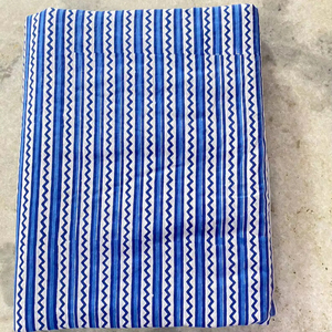 Robe d'été en coton indien fait à la main pour femmes Robe Yard avec feuille Floral Hand Block Print for Dress Making - Product Image 1