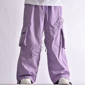 กางเกงเล่นสกีกันลมระบายอากาศได้ดีสำหรับพลัสไซส์ดีไซน์ขายดีที่สุด - Product Image 4