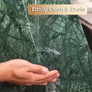 Tabla de cortar de mármol verde para uso en la cocina Elegante bandeja de corte y servicio perfecta para cocinar queso horneado y decoración del hogar - Product Image 2