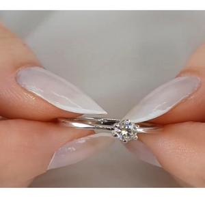 Bague en diamant IGI Heart Lab Grown Bague en diamant créée en or blanc 14K Lab pour mariage et bague de fiançailles ou bande - Product Image 3