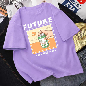 Camiseta de manga corta para mujer, camisa 100% de algodón con estampado de dibujos animados de angladesh - Product Image 6