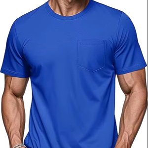 เสื้อยืดแขนสั้นทรงพอดีตัวสำหรับผู้ชายผ้าถัก100% สำหรับส่งเสริมการขายและขายปลีก - Product Image 1