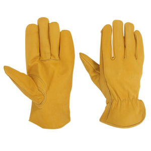 Guantes de conductor de cuero de piel de cabra de la mejor calidad de fábrica directa Guantes DE TRABAJO DE SEGURIDAD reforzados con logotipo personalizado - Product Image 3