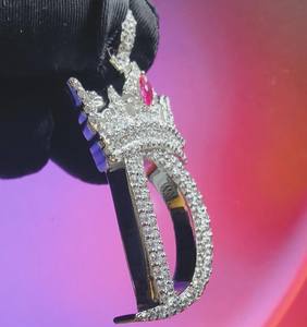 จี้เพชรโมอิสทรงกลมตัดจี้925เงินสเตอร์ลิงของขวัญปาร์ตี้สำหรับเครื่องประดับจี้และเสน่ห์ - Product Image 5