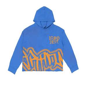 Factory Wholesale Screen Printing No String Cut Edge Hoodies Custom Logo Heavyweight 100% Cotton Raw Hem <b>Thermal</b> Hoodie <b>for</b> <b>Men</b> - Product Image 6