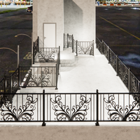 Balustrades de balcon en fer forgé artistique moderne du Vietnam, fabriquées à la main, fournisseur de confiance, marque TTD, garantie 1 an, modèle 3D