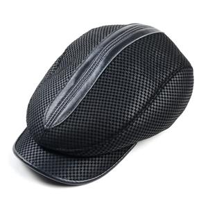 หมวกแก๊ปหนังแกะแท้หมวกเบเร่ต์มียอดแหลมหมวกทรงเด็กส่งหนังสือพิมพ์หมวกแบบแบน - Product Image 1