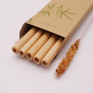 Pailles à boire en fibre de bambou biodégradable – Vaisselle écologique réutilisable - Product Image 1