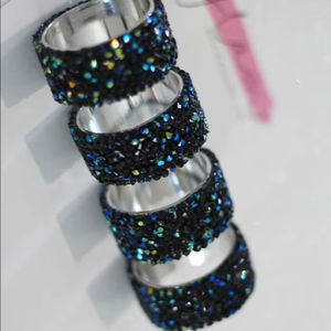 Acrylic Eco-Friendly Durable Napkin Rings with Customized Color <b>Cloth</b> Holder for Dining <b>Table</b> Decor Stocked - Product Image 1