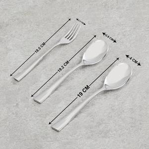 Appariement d'ustensiles en argent de cuillère et de fourchette adapté aux repas de famille service de restaurant fonctions traiteur et tables de vacances - Product Image 3