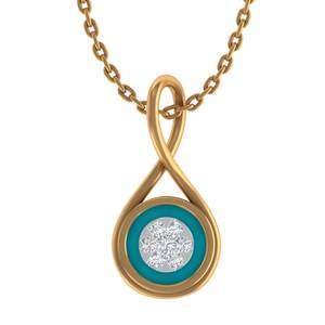 Delicado Juego de Colgante de Oro Fino de 18K para Mujer, Joyería de Diseño Tradicional con Pendientes a Juego para Bodas y Fiestas - Product Image 6