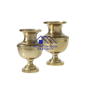 <b>Planter</b> for Garden Floor Centerpieces Aluminium Antique <b>Gold</b> <b>Planter</b> for Home Hotels & Restaurants Decor - Product Image 1