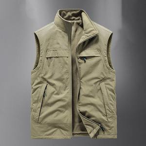 Haute qualité hommes respirant hiver coton polaire gilet décontracté OEM Outwear chaud sans manches vestes pour vêtements d'extérieur - Product Image 3