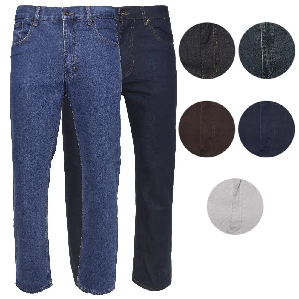 Mens Denim Jeans Pants Premium Cotton Straight Leg Regular Fit Style new style stock men's jeans soft fabric high quality jeans