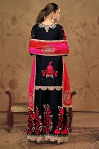 Salwar Kameez fait à la main de qualité supérieure avec broderie lourde Dupatta Chinon Thread Pent Mirror Work Broderie pour vêtements de fête pour adultes - Product Image 5