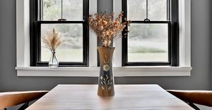 Vase à fleurs en bois de manguier naturel (8 pouces) Décoration de table et de sol de style ferme moderne et centre de table artisanal - Product Image 3
