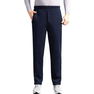 Pantalones de chándal de pierna recta de Color negro, tamaño ajustable, estilo más nuevo, ropa para exteriores, pantalones de chándal transpirables de algodón y poliéster para hombres - Product Image 1