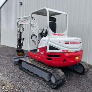 จัดส่งฟรี Takuchi เครื่องขุด TB260 MIDI เครื่องยนต์ดีเซล48HP เปิด ROPS DG Dash EPA CE ได้รับการรับรองจาก auxilairy ไฮดรอลิก2ความเร็ว PLC - Product Image 1