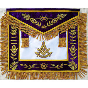 14th Degree Scottish Rite Masonic <b>Apron</b> Blue & White - Product Image 3