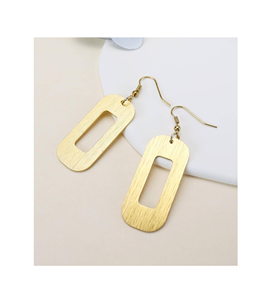 ต่างหูทองเหลืองแฟชั่นใหม่ล่าสุดดีไซน์ต่างหูผู้หญิงตะวันตกและขนาดที่กำหนดเองได้พร้อมสินค้าลดราคา - Product Image 5