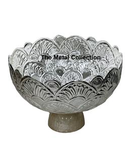 Latest Serving <b>Bowl</b> With Resin Base for Kitchenware Hotel Restaurant Fruit Serving <b>Bowl</b> <b>Silver</b> Finished Round Shape Dinner <b>Bowls</b> - Product Image 1