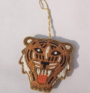 เครื่องประดับตกแต่งต้นคริสต์มาสแบบขายส่ง ขนาด 4 นิ้ว ลายปักดิ้นทอง สำหรับเทศกาลวันหยุด - Product Image 3